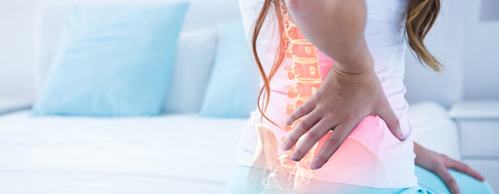 Herniated disc pain causing back pain